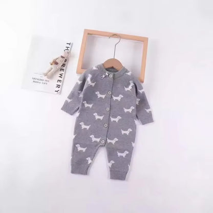 SnugTale – Cartoon Knit Sweater Jumpsuit for Babies & Toddlers